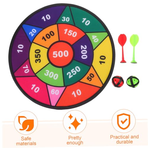 BESPORTBLE 1Set Extra Sticky Dart Board Game for Fun with Sticky Balls Engaging Party for Family Friends for All Ages