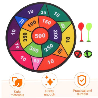 BESPORTBLE 1Set Extra Sticky Dart Board Game for Fun with Sticky Balls Engaging Party for Family Friends for All Ages