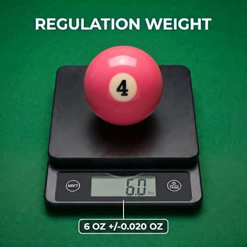 KONLLEN Single Replacement Pool Ball – 2-1/4" Regulation Size & Weight Billiard Ball Made of Phenolic Resin (Choose 1–15 or Cue Ball) - color: #4