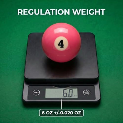 KONLLEN Single Replacement Pool Ball – 2-1/4" Regulation Size & Weight Billiard Ball Made of Phenolic Resin (Choose 1–15 or Cue Ball) - color: #4