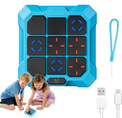 Electronic Tic Tac Toe Game for Kids: 6-in-1 Sensory Toy Age 6-12 Boys Girl | Travel Tic Tac Toe Toys Mute & Rechargeable - Handheld Board Game for Kids Ages 4+ Adults Family - Christmas Birthday Gift