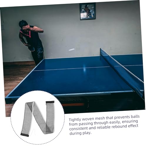 POPETPOP Retractable Table Tennis Net with Dense Mesh for Ball Retention Easy Setup and Storage Portable Training and Suitable for Indoor and
