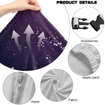 Starry Print Game Chair Cover with Armrest Covers Dust-Proof Skin Friendly Office Chair Covers Slipcovers Machine Washable, Blue - color: Blue - Starry