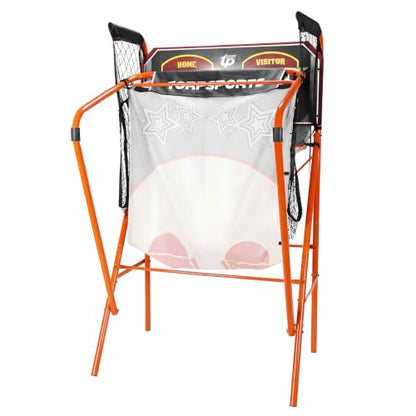 Basketball Arcade Game Machine LED Electronic Scoring Indoor Arcade Basketball Hoop with 5 Size 7 Inch Balls for 2 Players Home Play Kids Adults