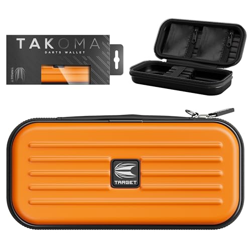 Target Darts Takoma Dart Case Wallet, Regular Size, Orange | Store 3 Fully Assembled Darts & Accessories | Dart Holder with Zip Lock Pouches, Store Flights, Shafts & Swiss Points - color: Orange