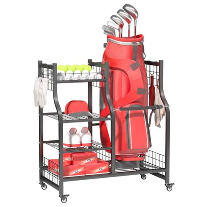 Ultrawall Golf Bag Storage Rack Organizer, Golf Bag Holder Stand for Garage, Golf Equipment Rack - size: 30.5in-Holds 1 Golf Bag