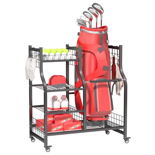 Ultrawall Golf Bag Storage Rack Organizer, Golf Bag Holder Stand for Garage, Golf Equipment Rack - size: 30.5in-Holds 1 Golf Bag