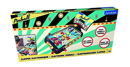 LEXiBOOK Table Electronic Pinball, Action and Reflex Game for Children and Family, LCD Screen, Light and Sound Effects, JG610 - style: Retro