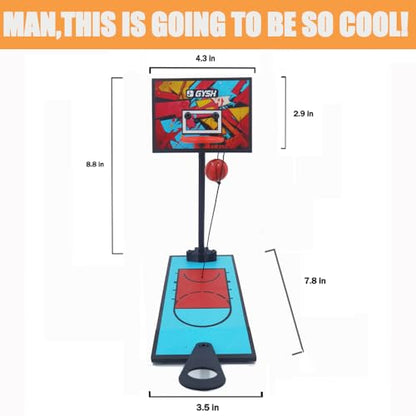 Desk Basketball Hoop,Office Mini Basketball Games,Desktop Toys,It is an Ideal Gift for Basketballer and Men's Lovers (Desk Basketball) - color: BLUE/RED