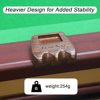 Weighted wooden 2-Cue pool cue stick holder, billiard cue stick holder, chalk holder