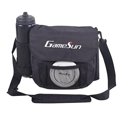 DISC Golf Set-Includes 1pc Heavy Duty Nylon Carry Bag, 2pcs Drivers, 2pcs Mid-Ranges, 2pcs Putters, 1pc Mini Disc Marker, 1pc 12”x12” Embroider Logo Black Towel and 1pc Gift Color Box - color: Black