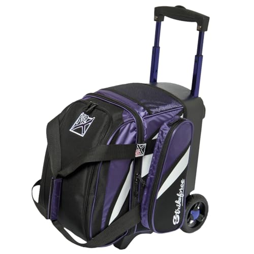 KR Strikeforce Cruiser Single Bowling Ball, Shoe and Accessory Roller Bowling Bag - color: Purple/White/Black