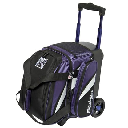 KR Strikeforce Cruiser Single Bowling Ball, Shoe and Accessory Roller Bowling Bag - color: Purple/White/Black