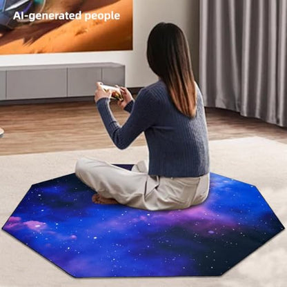 USTIDE Large Gaming Chair Mat for Carpet and Hardwood Floor - Office, Gaming Room Computer Chair Mat - color: Purple