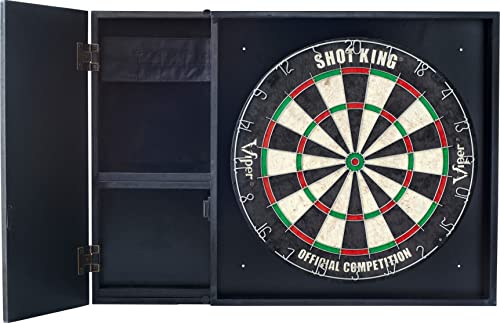Viper by GLD Products Steadfast Dart Backboard with Shot King Sisal Board, Black
