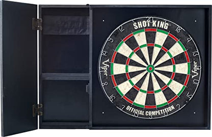 Viper by GLD Products Steadfast Dart Backboard with Shot King Sisal Board, Black