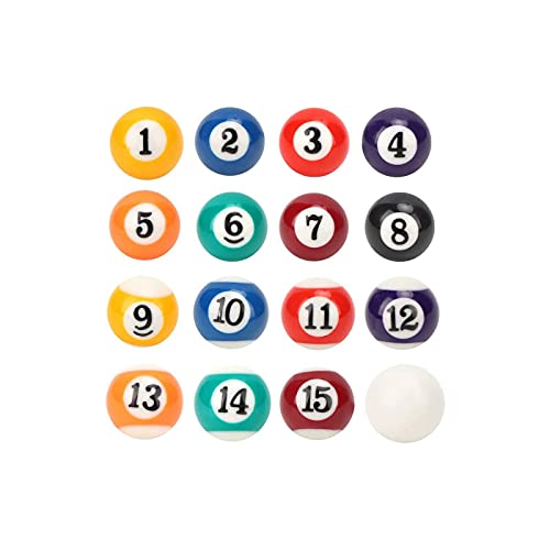 CUEA Children Billiard Ball Toy 2.5CM Billiard Ball, 16pcs Set, Multicolor, Plastic, Pool, 2.5cm/0.98inch