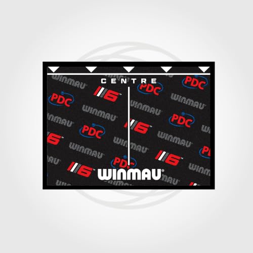 WINMAU Dart Mat with Throw Line for Soft Tip and Steel Tip - Available in Outshot and Clearzone Style - style: Compact Pro