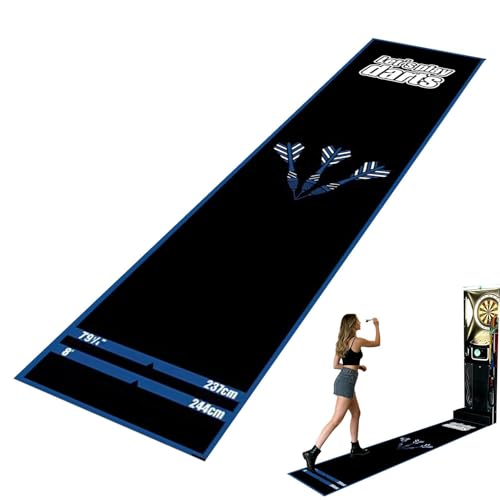 Dart Rug - Floor Protection with Throw Line Non-Slip Portable | Protective Dart Mat - for Recreation Center Sports Club Basement Entertainment Area Garage Dormitory - size: B