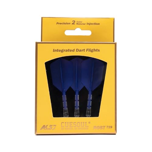 CUESOUL ROST T19 Integrated Dart Shaft and Flight Slim Shape M Size 28mm - color: Dark Blue
