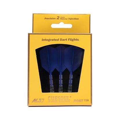 CUESOUL ROST T19 Integrated Dart Shaft and Flight Slim Shape M Size 28mm - color: Dark Blue