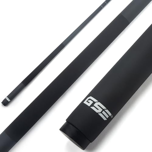 GSE Games & Sports Expert 58" 2-Piece Fiberglass Graphite Composite Billiard Pool Cue Sticks (Several Colors Available, Weight from 18oz, 19oz, 20oz, 21oz) - color: Matte Black, style: 19oz