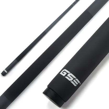 GSE Games & Sports Expert 58" 2-Piece Fiberglass Graphite Composite Billiard Pool Cue Sticks (Several Colors Available, Weight from 18oz, 19oz, 20oz, 21oz) - color: Matte Black, style: 19oz