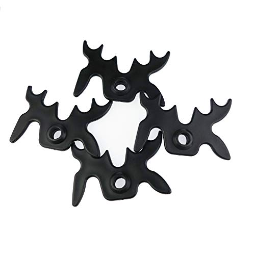 4 Pack Plastic Moosehead Pool Billiard Cue Bridge Head (Black)