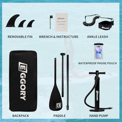 Inflatable Paddle Board,Stand Up Paddle Board Set, Extra Wide SUP Board with Removable Fin, Floating Paddle, Hand Pump, Waterproof Phone Pouch,Traveling Board - color: RY blue