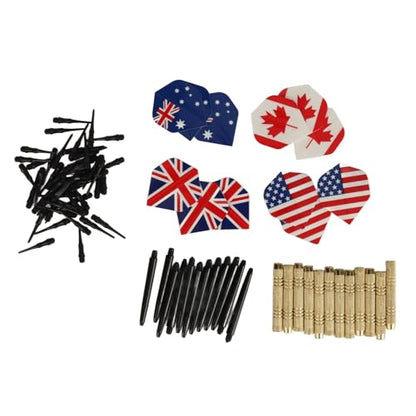 Soft Tip Darts Set with 50 Tips 12 Flights Shafts Barrels Darts Plastic for Electronic Board