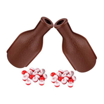 Toyvian 2pcs Billiard Dice Shaker Bottle Set – Plastic Billiard Ball Props for Pool Games – Portable Party Dice Props for and Snooker Entertainment