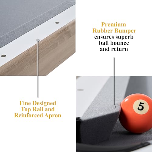 Barrington Billiards Multiple Styles Pool Table, Preassembled Playfields with Complete Billiard Accessory Sets, Perfect for Family Game Rooms | Multiple Styles - style: 7 Ft. Camden