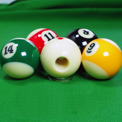Billiard Practice Cue Ball with Dots Pattern 16mm Inner Hole Training Pool Ball Compatible with Small Tip Cue for Precision Aiming and Stroke Training