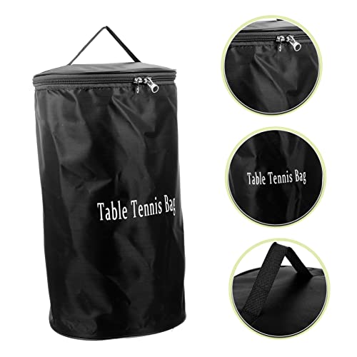 Table Tennis Bag Portable Storage Pouch with Zipper and Handle Large Capacity Table Tennis Ball Holder for Training Home and Outdoor Use