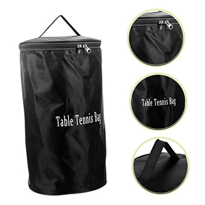 Table Tennis Bag Portable Storage Pouch with Zipper and Handle Large Capacity Table Tennis Ball Holder for Training Home and Outdoor Use