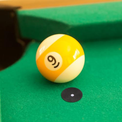 BESPORTBLE Billiard Table Marker Dots Black Snooker Spots Self-Adhesive Billiard Point Stickers for Pool Table Markers Billiards Practice Cloth Material 2 Sheets