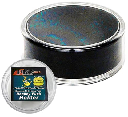 2 Pack - Round Hockey Puck Holder | Clear Stackable Display Tube Case