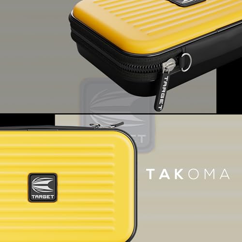 Target Darts Takoma XL Darts Wallet Case, Yellow – Holds 6 Darts, Protective EVA Holder with Double Zip Lock Pouches – Professional Dart Accessories - color: Yellow