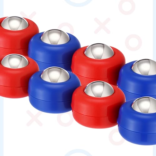 Gejoy Mini Shuffleboard Replacement Puck Tabletop Equipment Rollers Set Shuffleboard Curling Accessories - color: Red, Blue