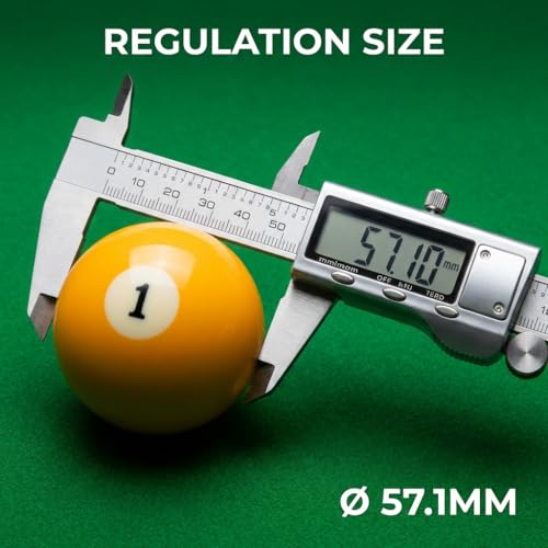 KONLLEN Single Replacement Pool Ball – 2-1/4" Regulation Size & Weight Billiard Ball Made of Phenolic Resin (Choose 1–15 or Cue Ball) - color: #1