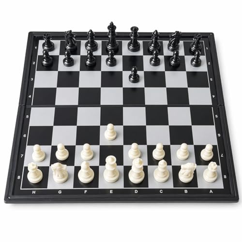 Travel Chess Set Magnetic Portable Folding Chess Board - Small Mini Chess Set - (Small / 7.6 Inch) - size: Small / 7.6 Inch