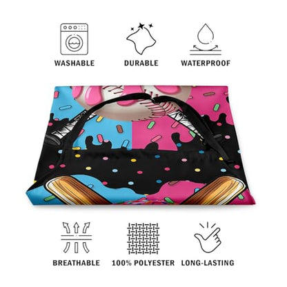 Manfei Baseball Kids Kitchen Apron - color: Blue Pink