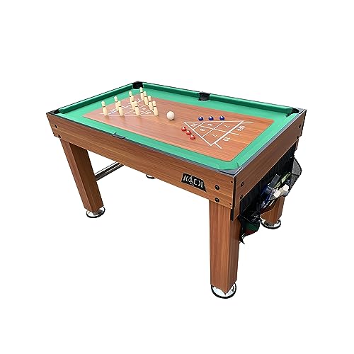 KICK Decagon 55" 10-in-1 Multi-Game Table - color: Brown
