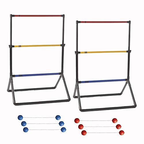 Franklin Sports Ladder Ball Set — Includes 2 Ladder Ball Targets with Weighted Bases and 6 Bolas — Ladder Golf Toss Outdoor Game For Beach or Backyard Fun — Professional, American, and Family Set Options - style: Starter