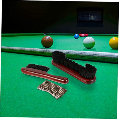 Abaodam Portable Pool Table Cleaning Brushes Set Ergonomic Billiard Table Rail Brush Reusable Easy to Clean Compact Design for Convenient Use