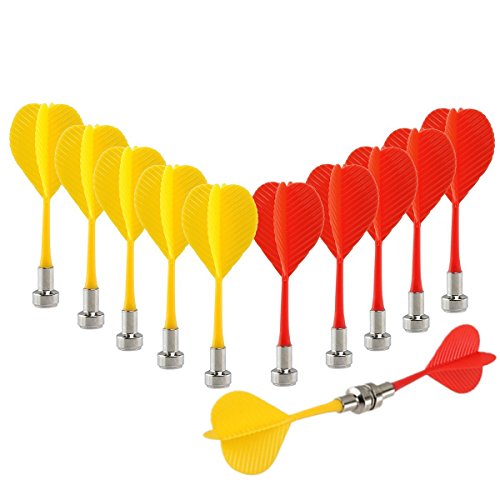 Magnetic Darts, Replacement Plastic Dart Game Safety Darts - color: Red Yellow