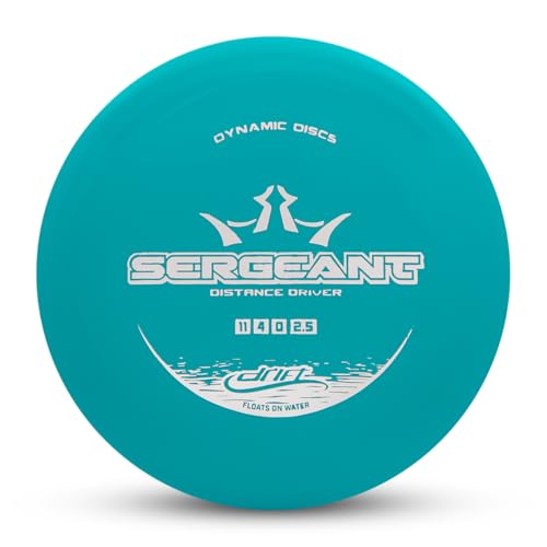 Dynamic Discs Drift Sergeant Disc Golf Distance Driver | Overstable Disc Golf Driver for Beginners | Lightweight & Floats on Water | Grippy Base Plastic | 120-130g (Colors May Vary) - color: Turquoise