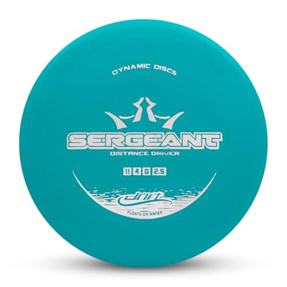 Dynamic Discs Drift Sergeant Disc Golf Distance Driver | Overstable Disc Golf Driver for Beginners | Lightweight & Floats on Water | Grippy Base Plastic | 120-130g (Colors May Vary) - color: Turquoise