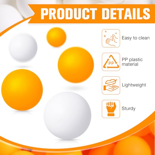 Yunsailing 300 Pieces Plastic Balls 40 mm Washable Table Tennis Balls for Outdoor Crafts Table Tennis Carnival Pool Games Party Decoration, White and Yellow