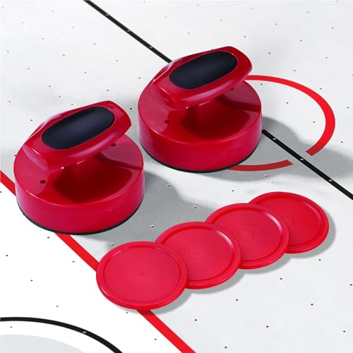 Air Hockey Pucks and Paddles,Air Hockey Strikers Pushers Air Hockey Table Replacement Accessories - color: Black